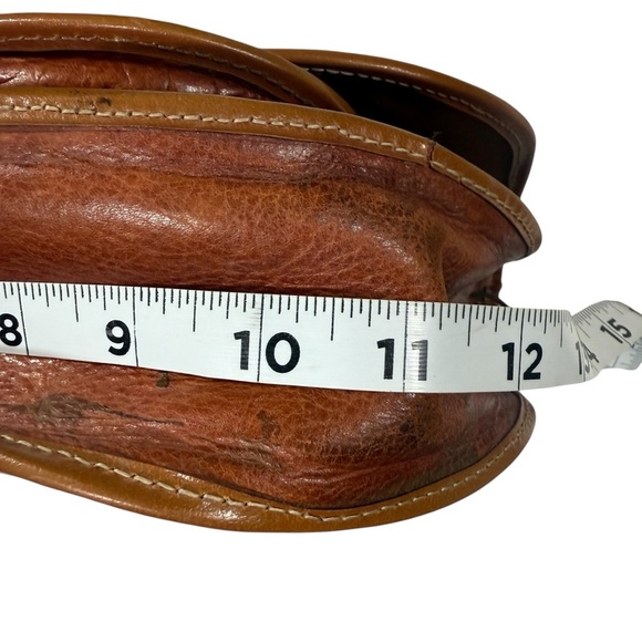 Cuir Vrai Leather Shoulder Bag Handmade in France Vintage - Picture 9 of 13